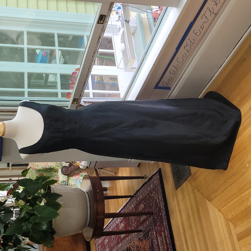 Watters & Watters black open back gown dress size 14